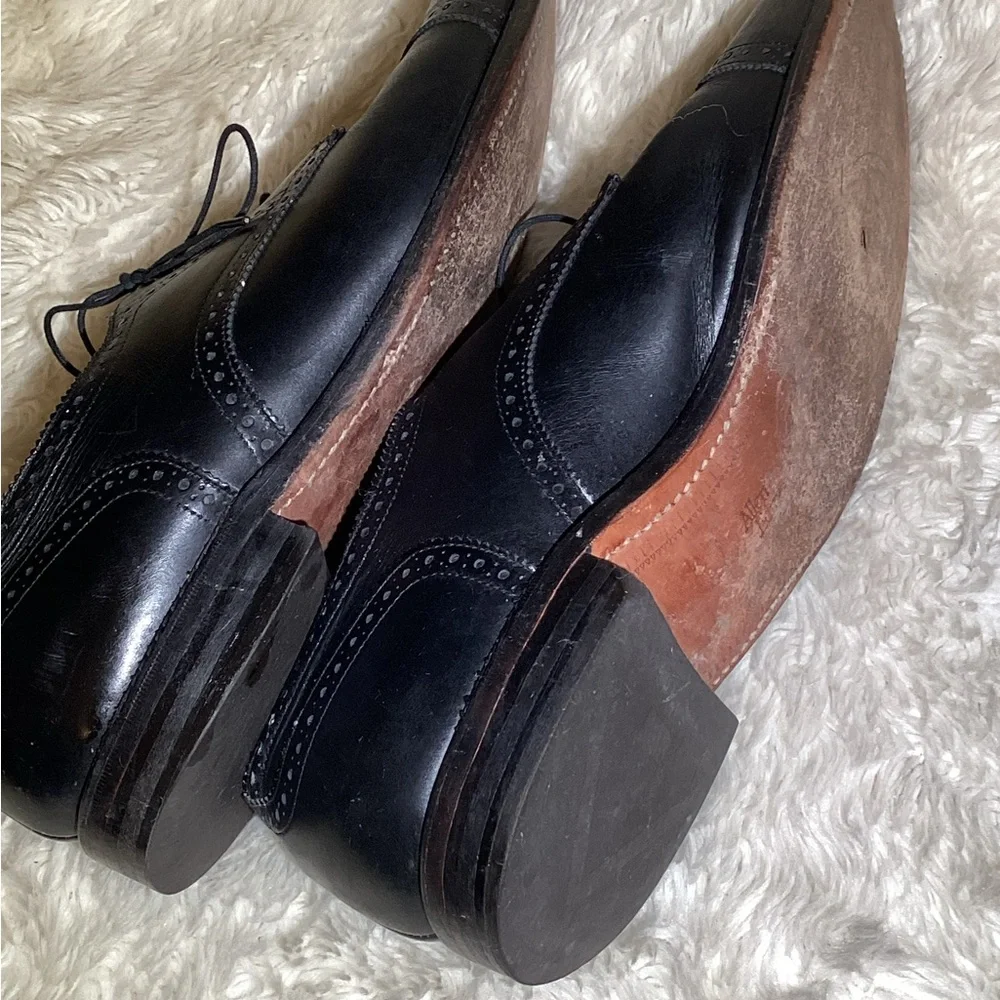 Allen Edmonds Sanford Mens Black Leather lace up shoes size 11.5